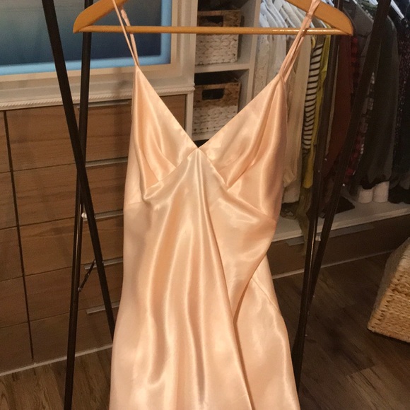 Vintage petal pink silk gown - Picture 2 of 4